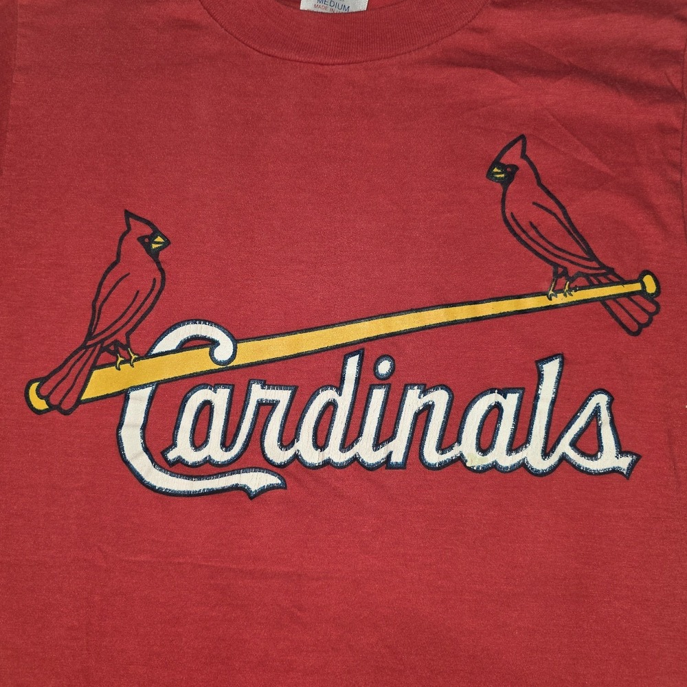 St Louis Cardinals Baseball Vintage 80's Rawlings Mens T-Shirt Size Adult Medium